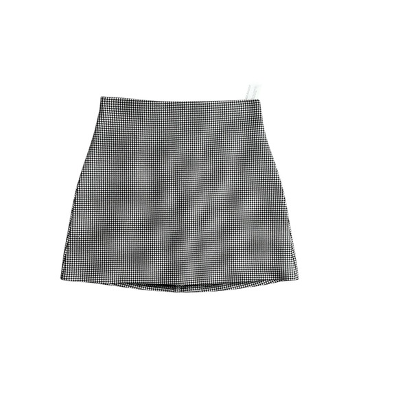 Zara Woman Houndstooth Mini Skirt, Checkered, Black and White, Size M - Picture 1 of 7